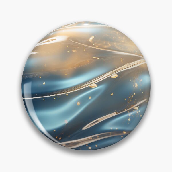 Item preview, Golden Swirls on Azure Waves designed and sold by anytka.