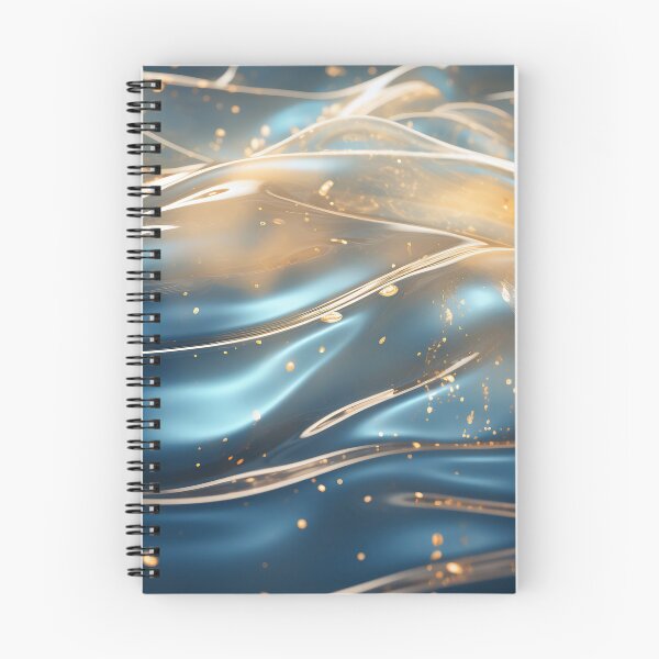Item preview, Golden Swirls on Azure Waves designed and sold by anytka.