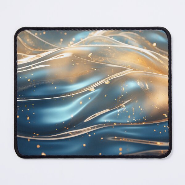 Item preview, Golden Swirls on Azure Waves designed and sold by anytka.