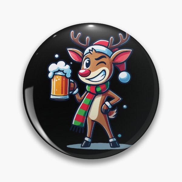 Item preview, Lustiger Weihnachtsbierliebhaber Rentier designed and sold by LuminOrb.