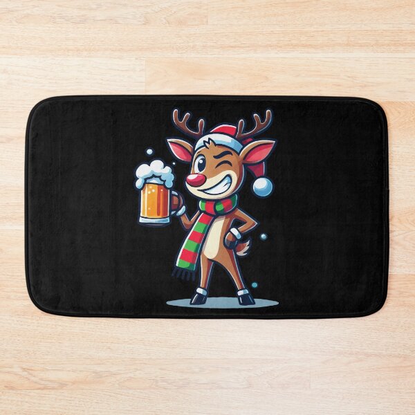 Item preview, Lustiger Weihnachtsbierliebhaber Rentier designed and sold by LuminOrb.