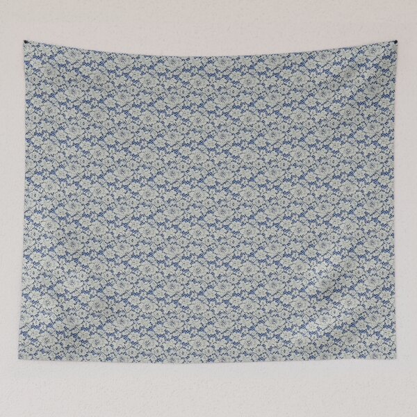 Item preview, Lace Lace white flowers on jeans blue designed and sold by UnnecessaryLuck.