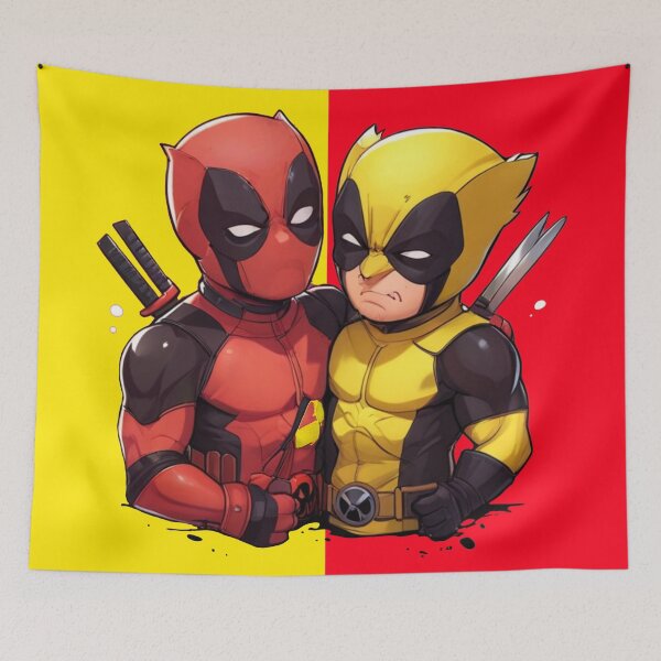 Aperçu de l'œuvre Deadpool et Wolverine amis créée et vendue par NEKKI Originals.