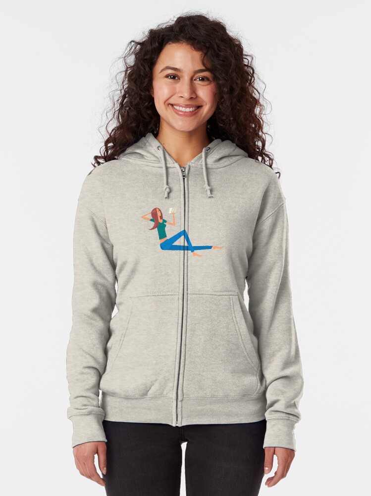 Alternate view of Good Book and young girl Zipped Hoodie