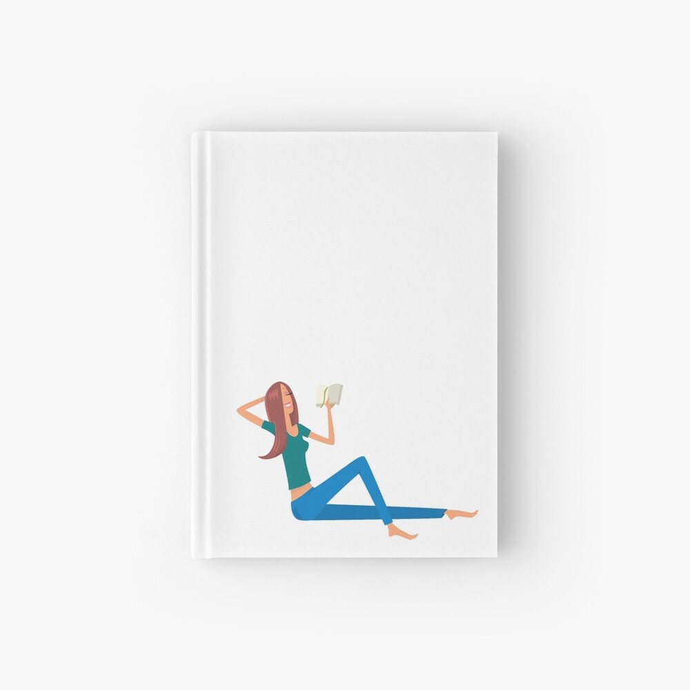 Good Book and young girl Hardcover Journal