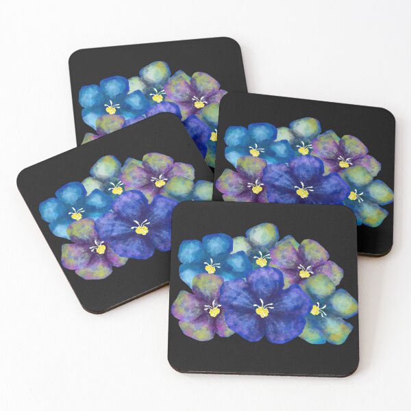 Item preview, Watercolor retro blue flowers designed and sold by Kyradem.