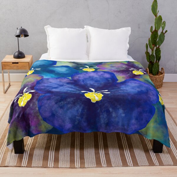 Item preview, Watercolor retro blue flowers designed and sold by Kyradem.