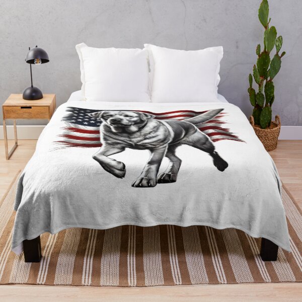 Item preview, Patriotic Labrador Walking American Flag Shirt - Dog Lover Design designed and sold by BlankCanvasHaHa.