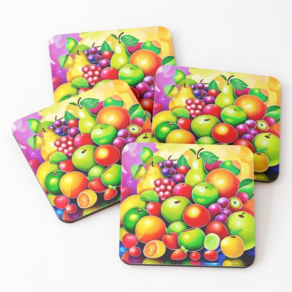 Item preview, Vibrant Fruit Medley Art designed and sold by Health And Fitness Posts e-Store.