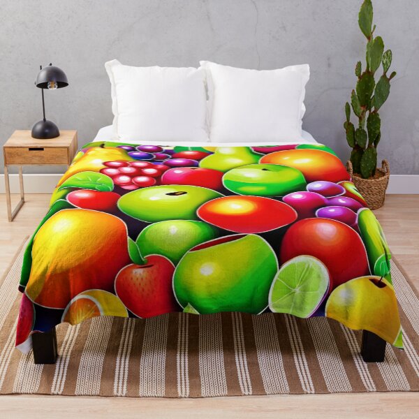 Item preview, Vibrant Fruit Medley Art designed and sold by Health And Fitness Posts e-Store.