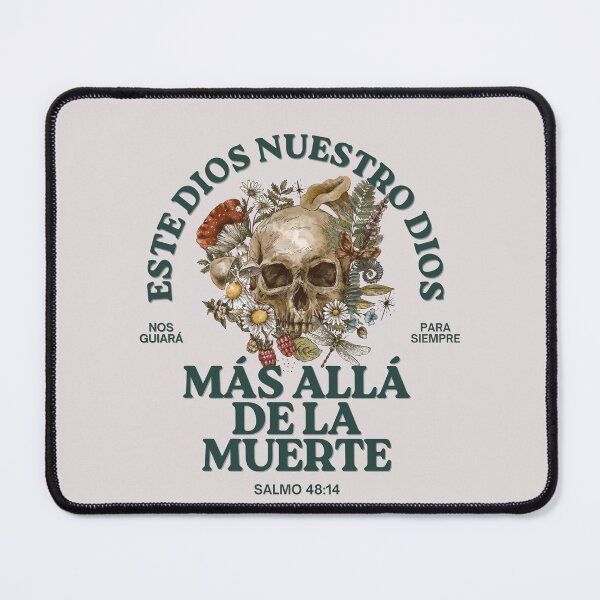 Item preview, Spanish Vintage sketch botanical skull with Psalm 48:14 God is our guide even unto death designed and sold by Neeshki.