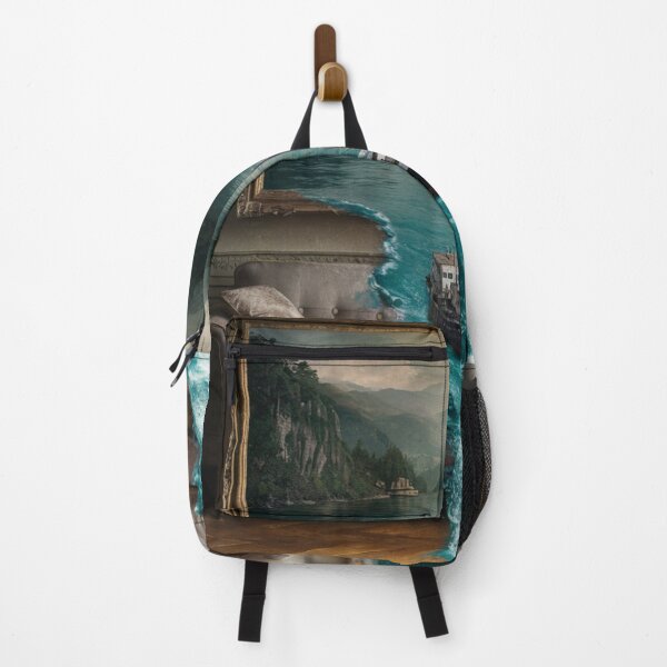 Item preview, "Surreal River Escape Artwork – Ship Flowing from Frame" designed and sold by Viviglow.
