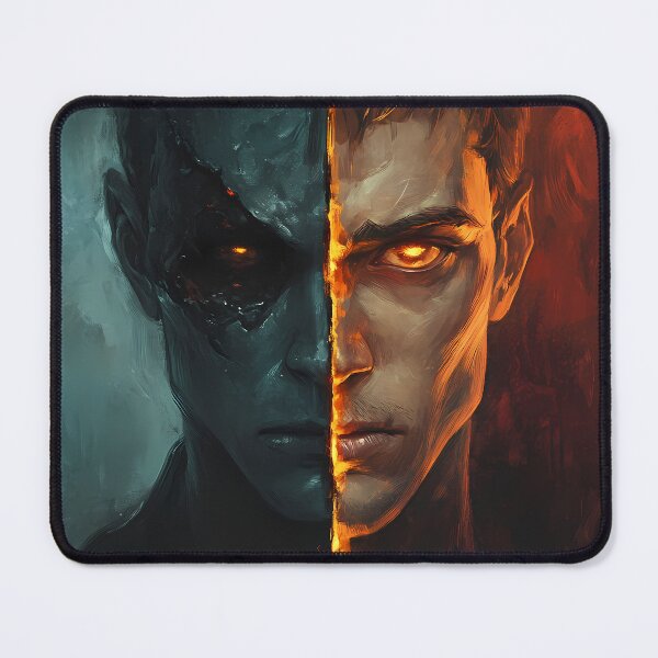 Item preview, Duality of Human Nature - Light and Dark Fusion Portrait designed and sold by zax454.
