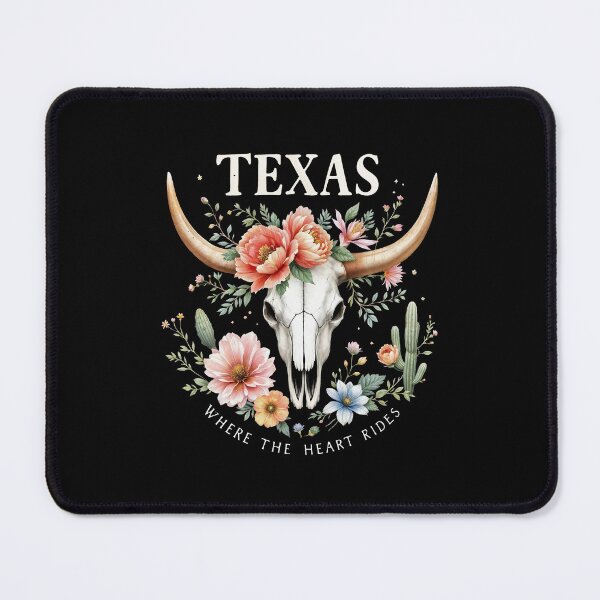 Item preview, Texas, desert cactus, cowgirl, cow Skull and succulents plant, texan catus and flowers designed and sold by Collagedream.