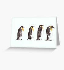 emperor penguins watercolour Greeting Card