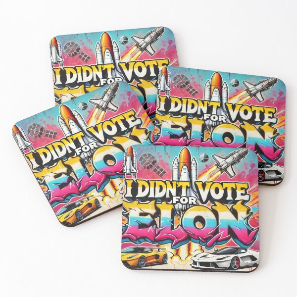 Item preview, I Didn't Vote for Elon - Graffiti Style designed and sold by MySheetMusicArt.