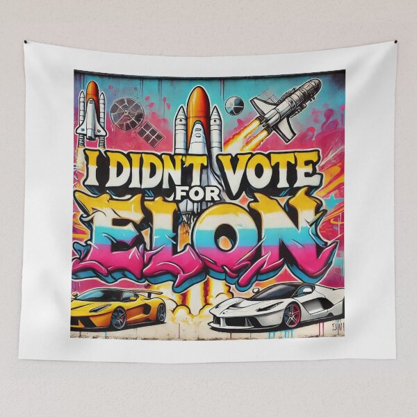 Item preview, I Didn't Vote for Elon - Graffiti Style designed and sold by MySheetMusicArt.