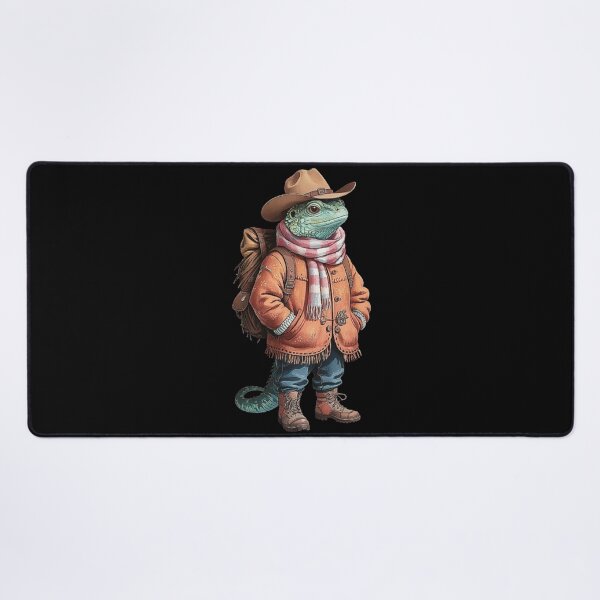 Item preview, Stylish Lizard Cowboy in Winter Outfit designed and sold by love3617.