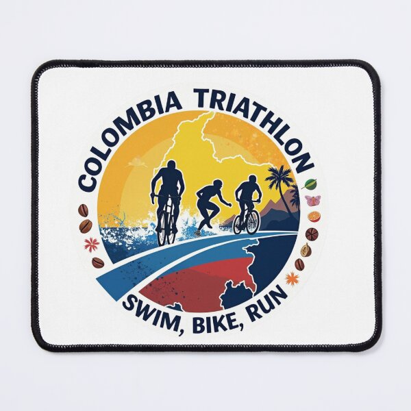 Item preview, ColombiaTriathlon Illustration – Swim, Bike, Run designed and sold by Triathlongram.