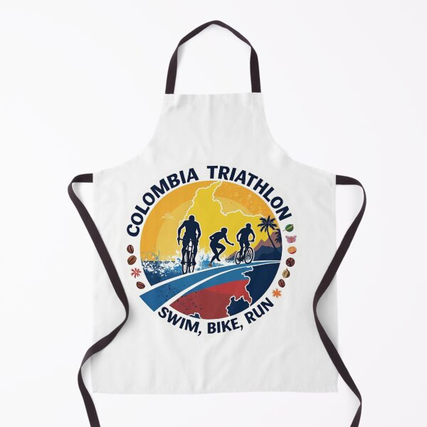 Item preview, ColombiaTriathlon Illustration – Swim, Bike, Run  designed and sold by Triathlongram.