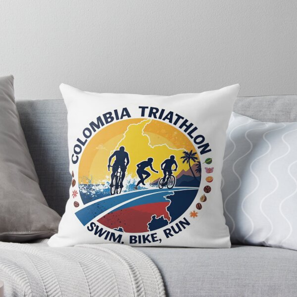 Item preview, ColombiaTriathlon Illustration – Swim, Bike, Run  designed and sold by Triathlongram.
