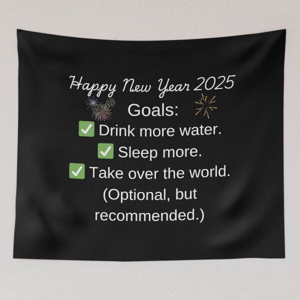 Item preview, Happy New Year 2025. Goals. designed and sold by dragonfliesart.