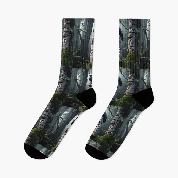 Item preview, Raven and Totem Poles designed and sold by Skye Ryan-Evans.