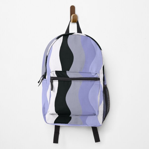 Item preview, Cool Wavy Stripes, Abstract Pattern, Purple Black White designed and sold by velvetearth.