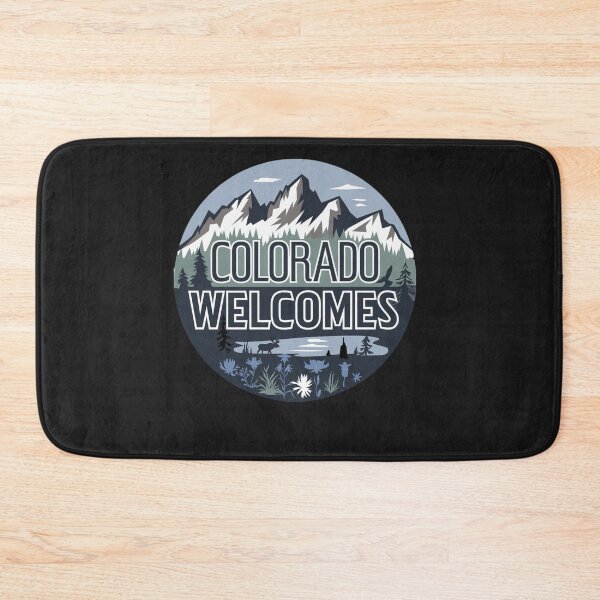 Item preview, Colorado Welcomes Flag Map Denver, Rocky Mountains designed and sold by AnimalsDH305.