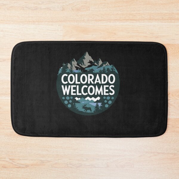 Item preview, Colorado Welcomes Flag Map Denver, Rocky Mountains designed and sold by AnimalsDH305.