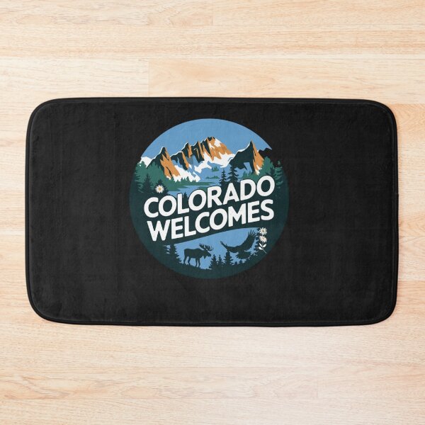 Item preview, Colorado Welcomes Flag Map Denver, Rocky Mountains designed and sold by AnimalsDH305.