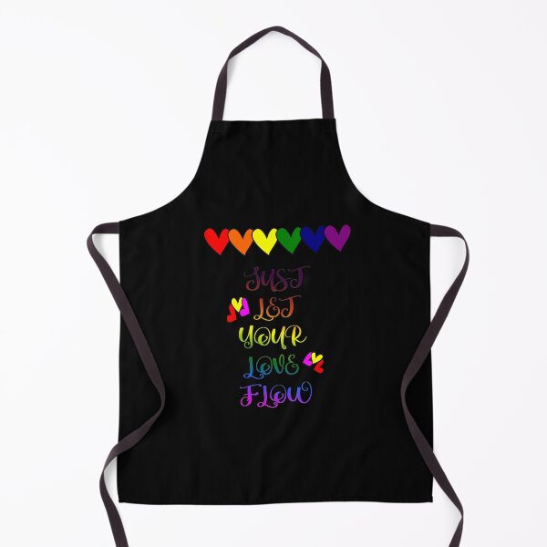 Item preview, "JUST LET YOUR LOVE FLOW" - BOLD Rainbow TEXT with hearts. designed and sold by ArtDesign-ZA.