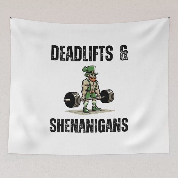 Item preview, Deadlifts and Shenanigans St. Patrick's Day Workout Gym designed and sold by snowry.