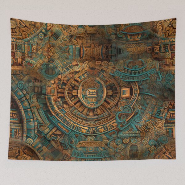 Item preview, Mayan Cosmic Glyph Mosaic designed and sold by Hashola Designs.