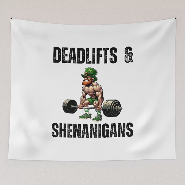 Item preview, Deadlifts and Shenanigans St. Patrick's Day Workout Gym designed and sold by snowry.