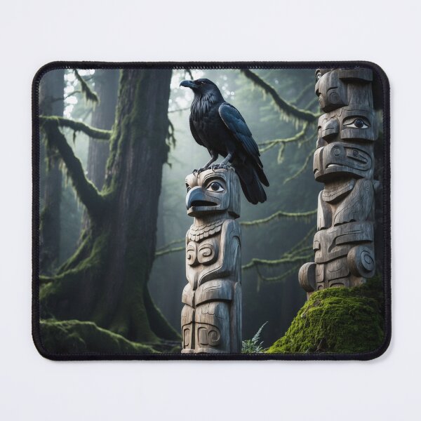 Item preview, Raven and Totem Poles designed and sold by Skye Ryan-Evans.
