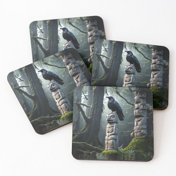 Item preview, Raven and Totem Poles designed and sold by Skye Ryan-Evans.