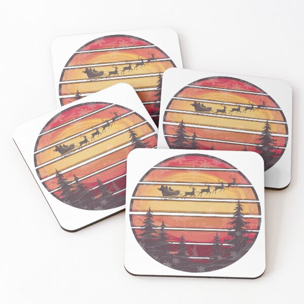 Item preview, Vintage style sunset with a christmas theme designed and sold by manwithcolors.