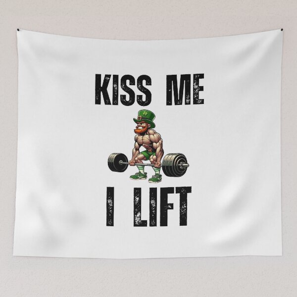 Item preview, Kiss me I lift St. Patrick's Day Workout Gym designed and sold by snowry.