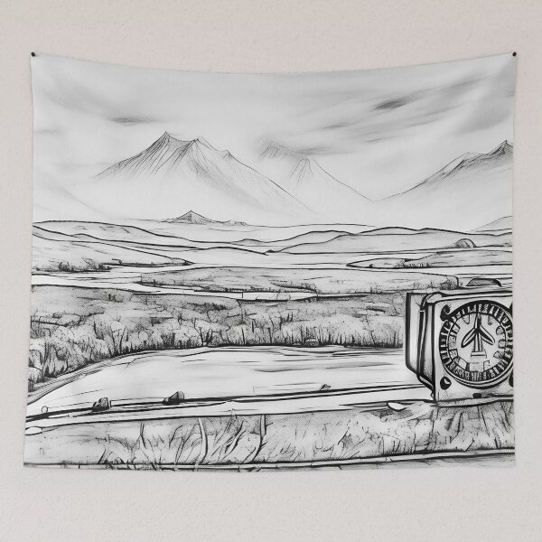 Item preview, San Juan Islands from airplane (Sketch) designed and sold by flyscenicair.