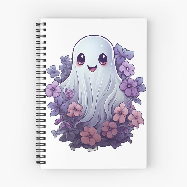 Item preview, Purple Floral Kawaii Ghost designed and sold by Poison-Potion.