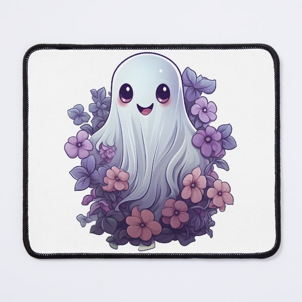 Item preview, Purple Floral Kawaii Ghost designed and sold by Poison-Potion.