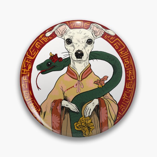 Item preview, Happy Chinese New Year  from the Italian Greyhound and the Green Snake designed and sold by Kikimora Noctra.
