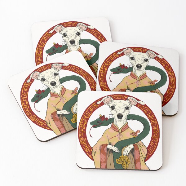 Item preview, Happy Chinese New Year  from the Italian Greyhound and the Green Snake designed and sold by Tee-rritory.