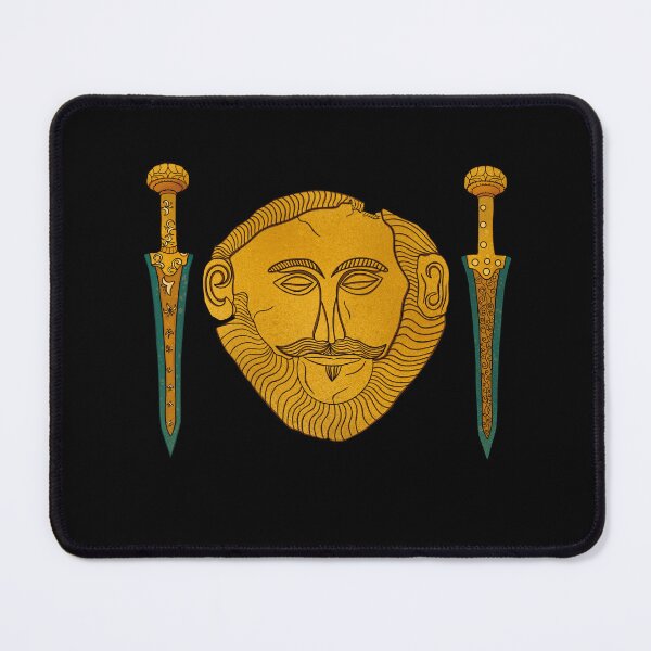 Item preview, Mask of Agamemnon with Mycenaean daggers - Bronze Age Art designed and sold by Ancient-Tales.