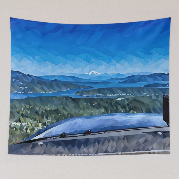 Item preview, San Juan Islands from airplane (Poly Art) designed and sold by flyscenicair.