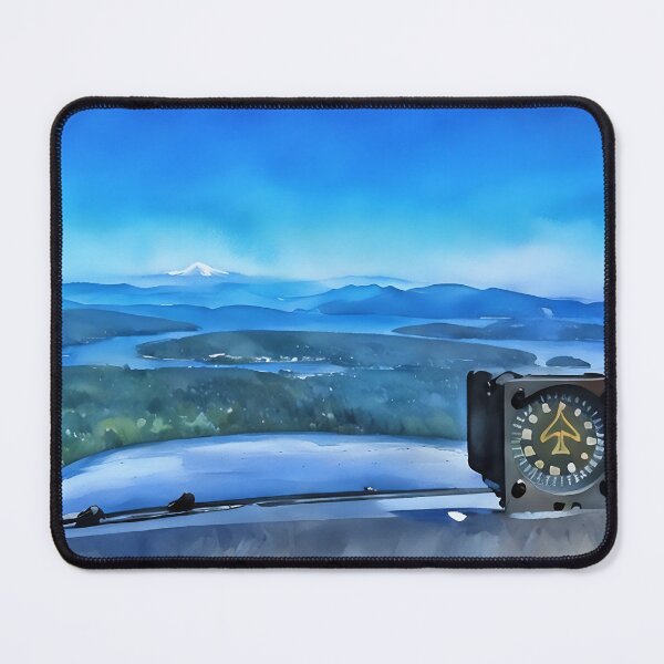 Item preview, San Juan Islands from airplane (Watercolor) designed and sold by flyscenicair.