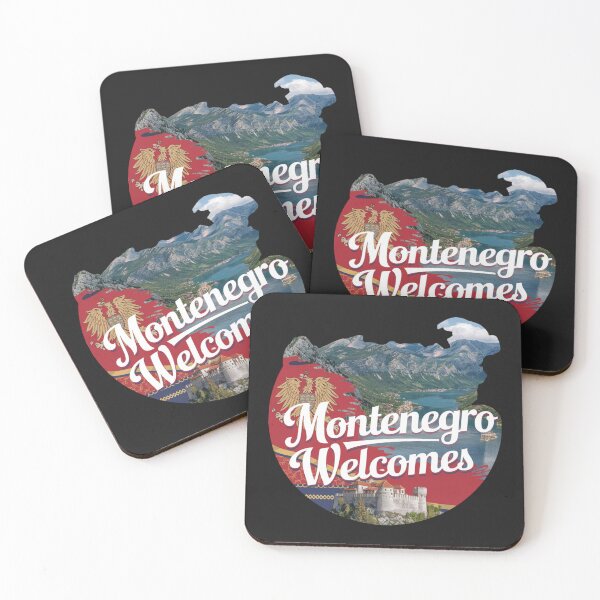 Item preview, Montenegro Welcomes Flag Map Kotor, Budva, Sveti Stefan designed and sold by AnimalsDH305.