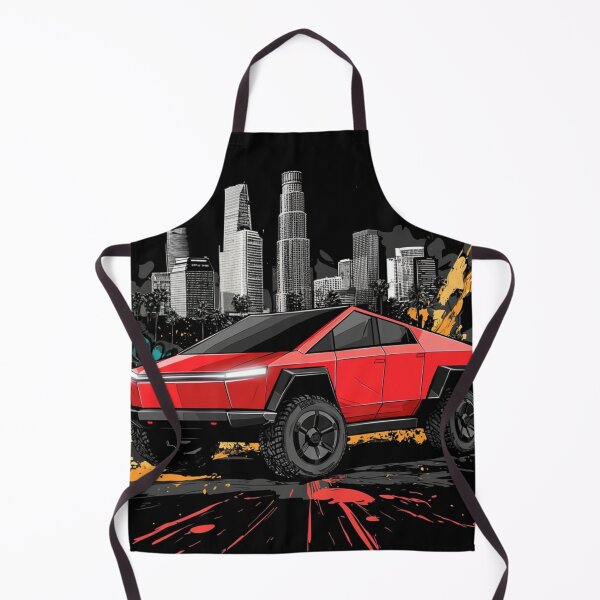 Item preview, Red Tesla Cybertruck Cyber Truck SUV Poster Art designed and sold by StreetRydz.