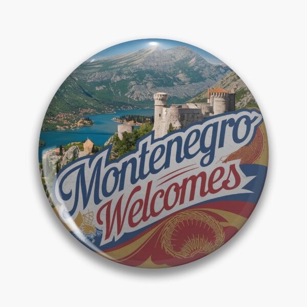 Item preview, Montenegro Welcomes Flag Map Kotor, Budva, Sveti Stefan designed and sold by AnimalsDH305.